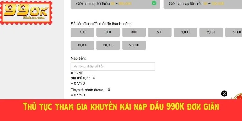 Nạp lần đầu tại 99OK nhận thưởng lên đến 8.880.000 VNĐ 2 Nạp lần đầu